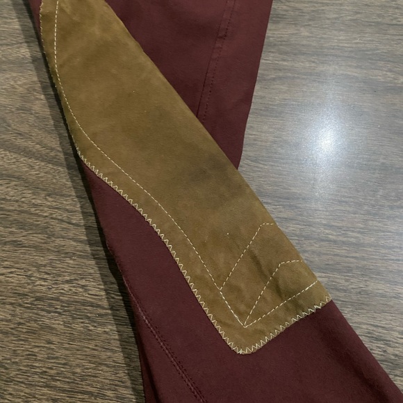 Tailored Sportsman Rust English riding Breeches size 32 R leather knee patches - Picture 7 of 9